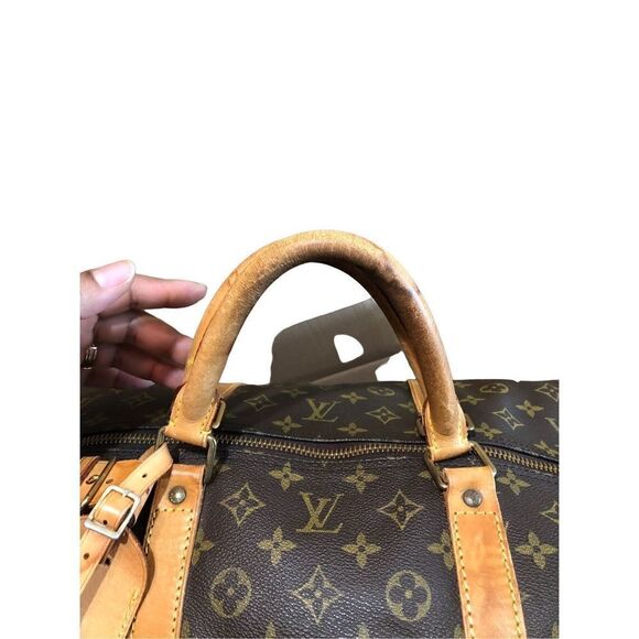 Louis Vuitton Monogram Keepall 60 Travel Duffle with Luggage Tag - Picture 5 of 16